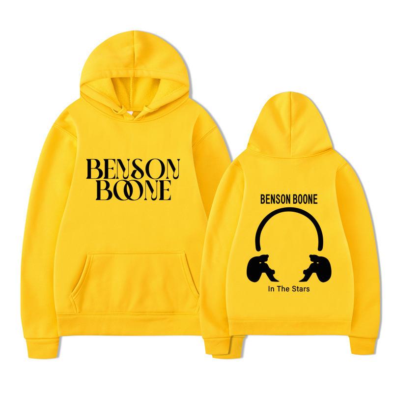 Hooded Sweater Harajuku Funny Benson Boone Sweater, Long Sleeve Men's and Women's Pullover Spot