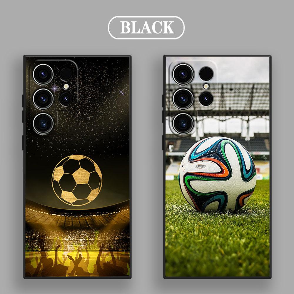 Football Soccer Ball Fire Un Rayo Balls S26Ultra Case For Samsung Galaxy S26 S25 S24 S23 S20 S21 FE S22 Ultra Plus 5G Soft Cover