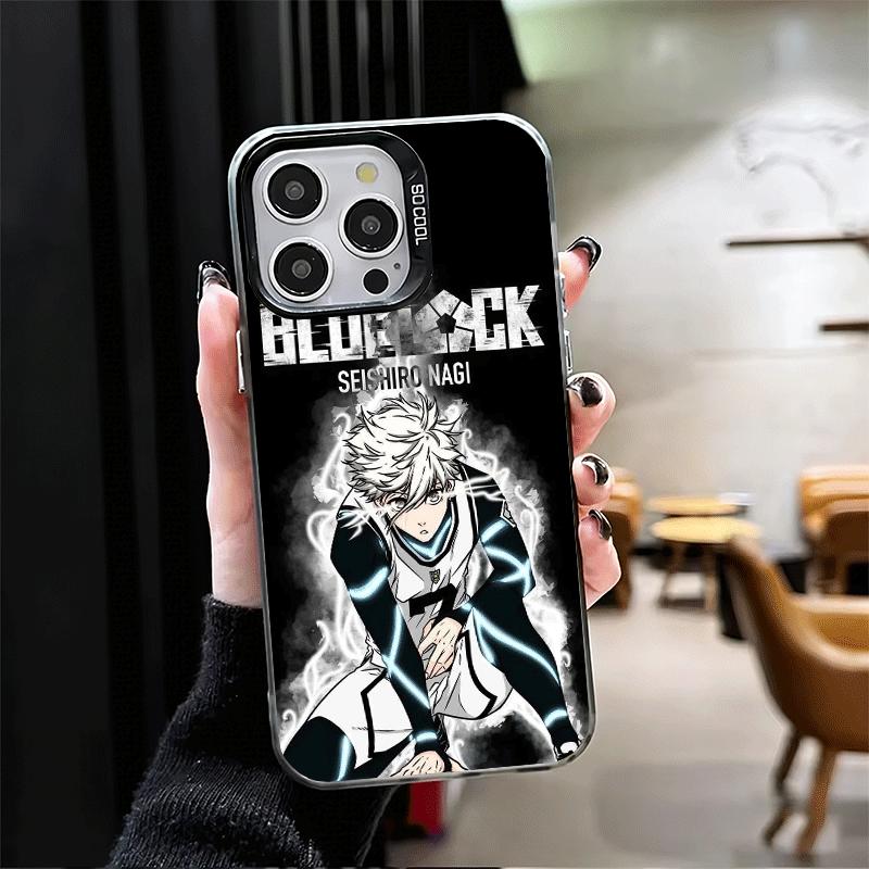 

Blue L-Lock Nagi Seishiro Shockproof Phone Case for iPhone 17 Air 16 16E 15 Pro Max 14 Plus 13 Mini 12 Back Cover Anti Fall Fund iPhone 15