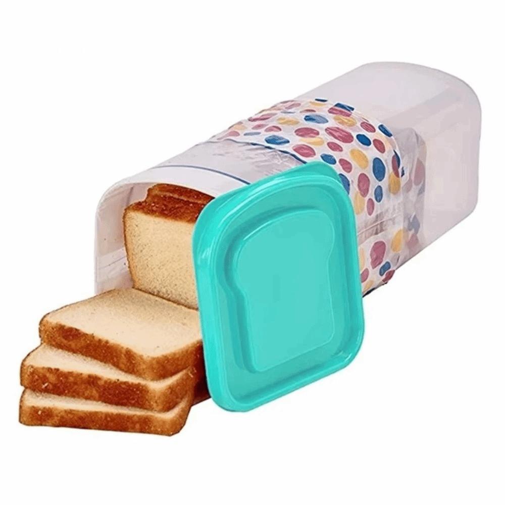 Leakproof Transparent Bread Dispenser Plastic Toast Storage Box Fresh Bread Storage