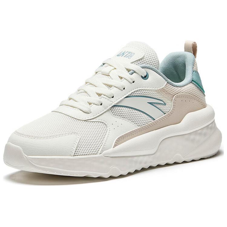 New Anta Unruly Series Non-slip Wear-resistant Shock Absorption Low-Top Casual Shoes Women's White Gray Cyan 922448816-1