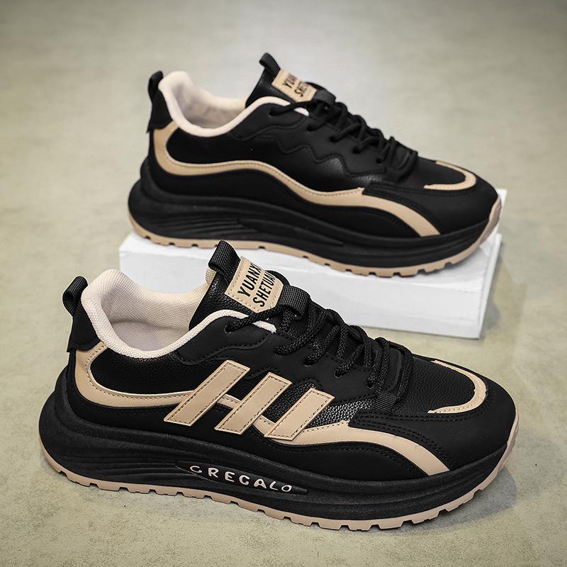 

Men s shoes 2025 autumn and winter new soft-soled leather comfortable sports shoes men s personality versatile casual platform dad shoes 39
