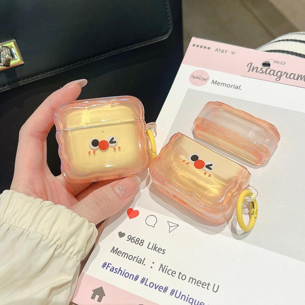 Cute toast expression for AirPods 1 earphone case apple 1/1 generation AirPods pro1 protective case female