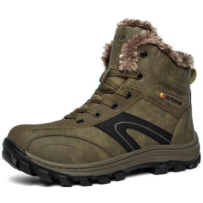 Men Outdoor Hiking Shoes For Men Durable Waterproof Climbing Shoes Tactical Boots Non -Slip Mountain Winter Trekking Sneakers