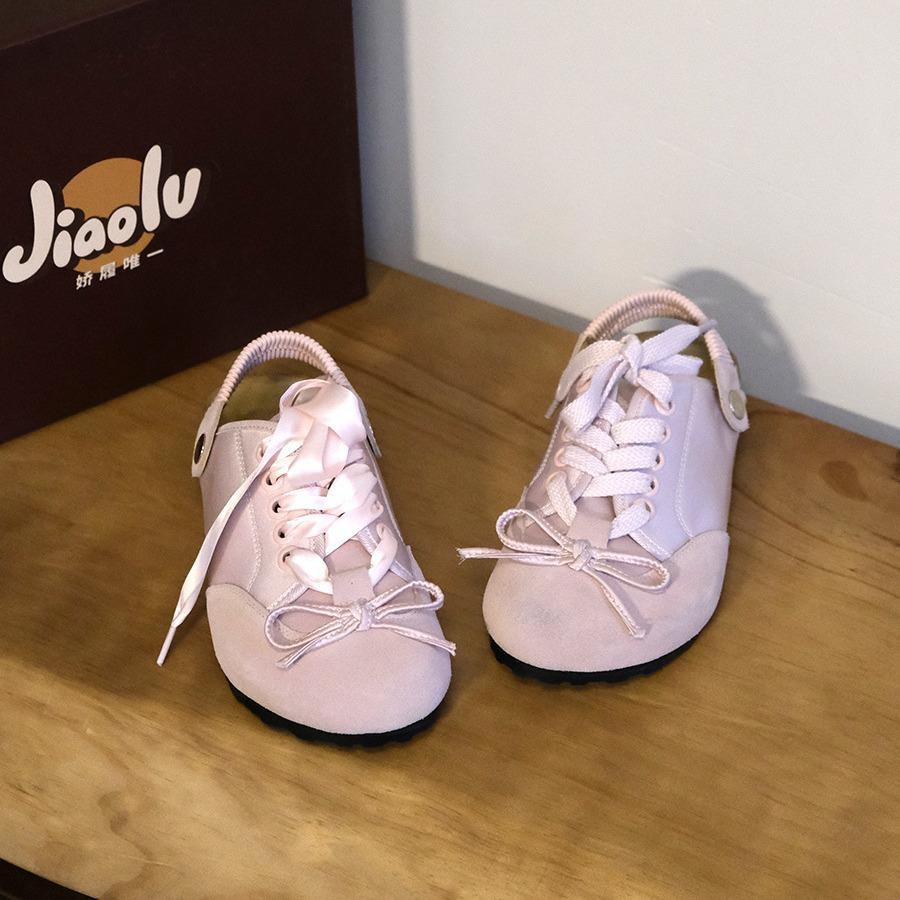 UglyCute Flat Shoes Round Head Back Trip Bow Fashion Lightweight Comfortable Non-slip Breathable Wear-resistant Women's Sandals