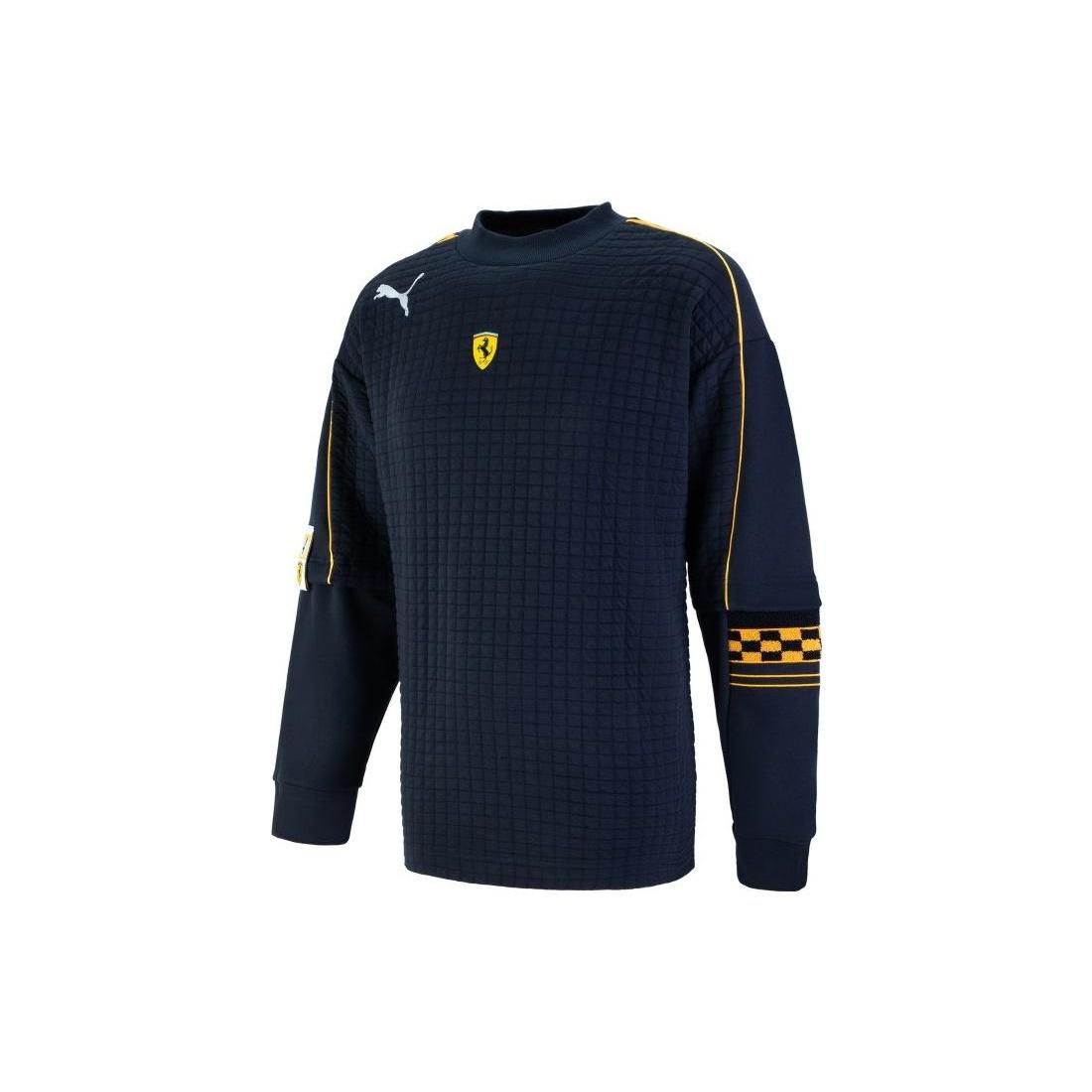 PUMA Logo Ferrari Race Statement Sweatshirt Navy Men s 535785-08 S
