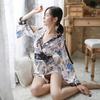 SHLYMP Yukata Sexy Cosplay Erotic Extremely Erotic Oiran Japanese Clothes Kimono Costume Lingerie Underwear Babydoll Pajamas Sleepwear Open Front