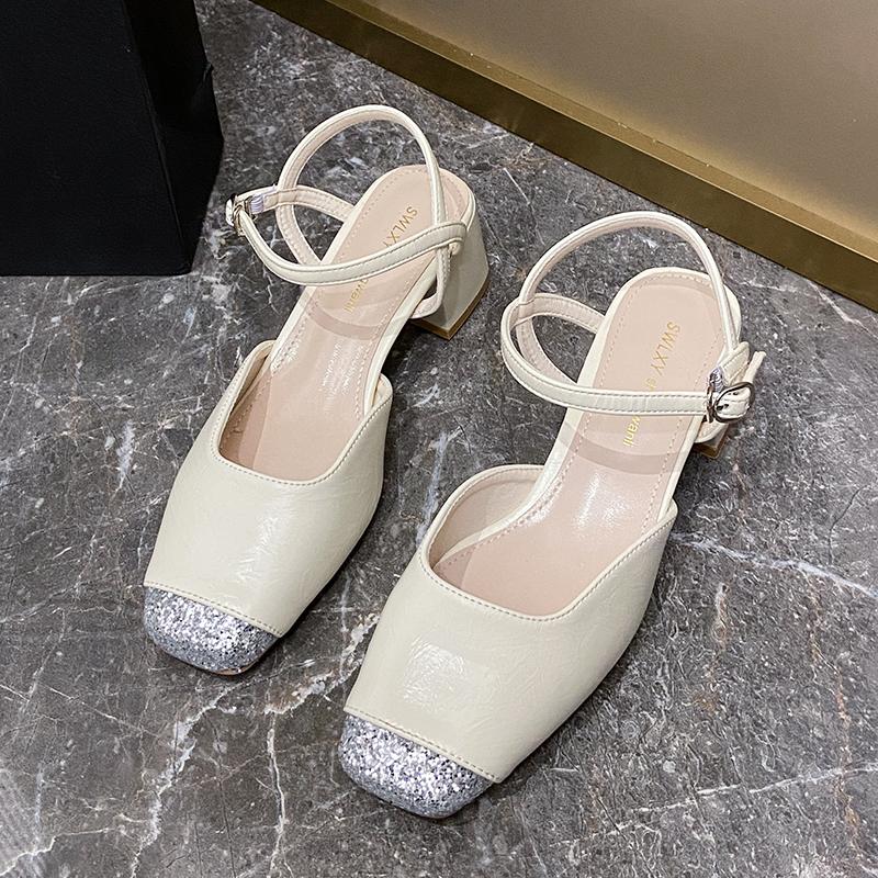 Мода 2024 Женская обувь Слингбэки Женские туфли на высоком каблуке Женские сандалии — фото 4