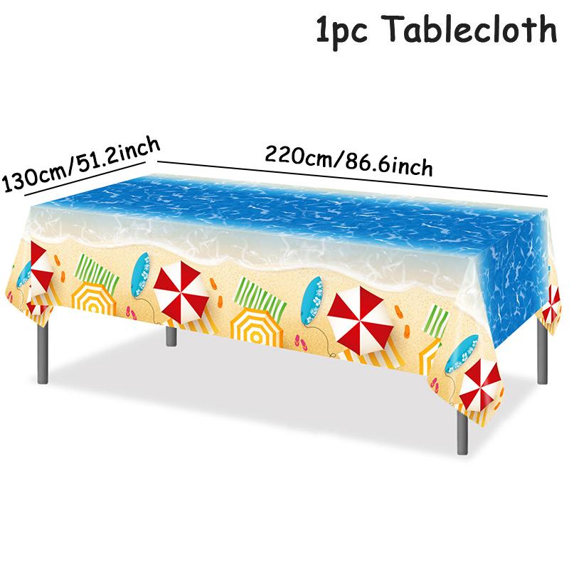 Tropical Summer Beach Theme Disposable Party Cutlery Set Outdoor Camping Birthday Anniversary Celebration Decoration Supplies