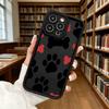 Paw Print Dog Bone Pattern Shockproof Soft Phone Case For Xiaomi Redmi Note 15 14 13 12 11 10 9 8 Pro Anti-Slip Anti-Fall Cover