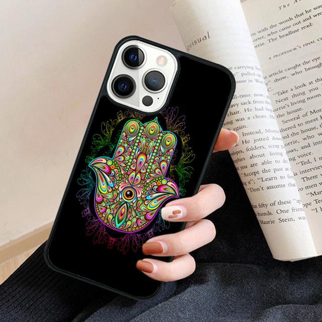 Hamsa Hand of Fatima Phone Case Back Cover for iPhone 17 Air 16 15 14 13 11 12 Pro Max Plus Fundas Coque