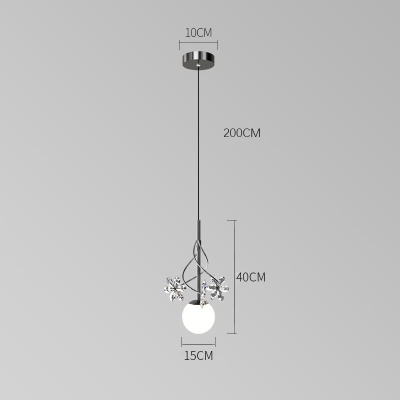 

Светодиодный подвесной светильник Подвесная лампа Внутреннее освещение Домашний декор Для спальни Гостиной Прикроватный Скандинавский Хрустальный Цветочный Подвесной светильник Warm light