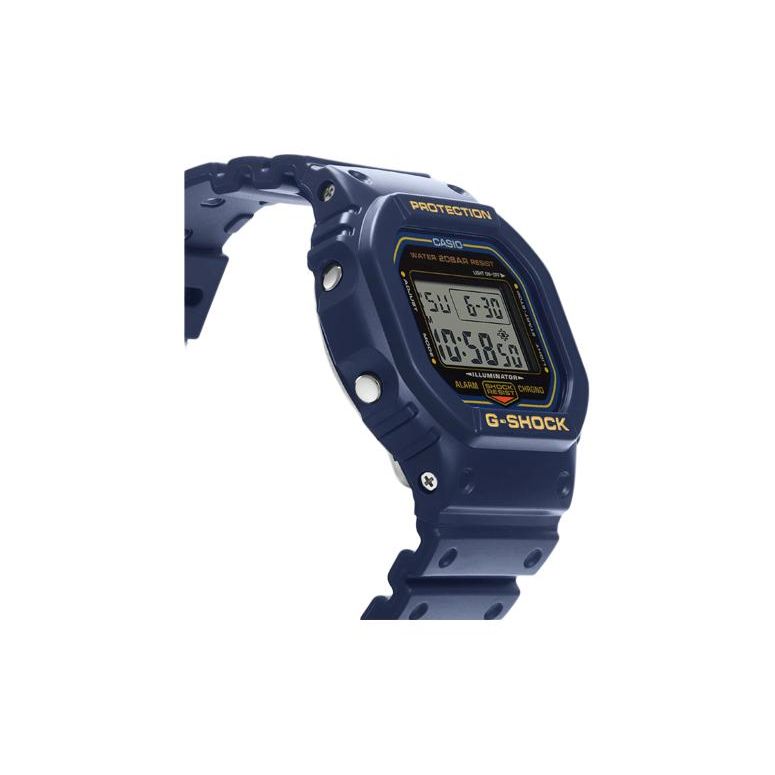 Casio G-Squad Series G-Shock Origin Series Small Square Electronic Backlight Countdown Timer Calendar Quartz Movement Men Watches Gray DW-5600RB-2