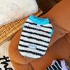 Fleece Lining Pet Warm Vest Striped Cat Winter Coat Ozy Sleeveless Puppy Outfit  Indoor Warmth
