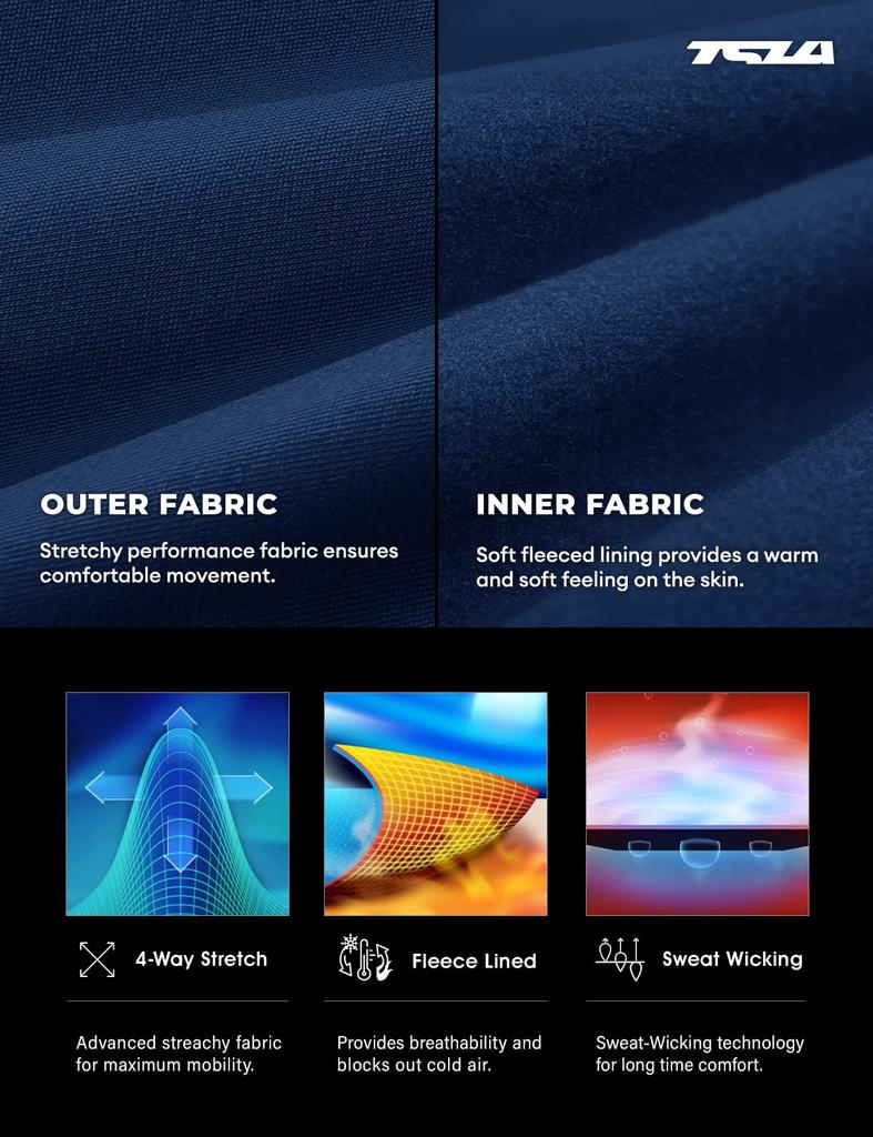 Ensemble de Sous-vêtements Thermiques Tesla Chauds et Sous-vêtements pour et Hiver Chauds et Coupe-vent Sous-vêtements Femme (Haut Bas) [Isolé, Évacuant l'humidité,