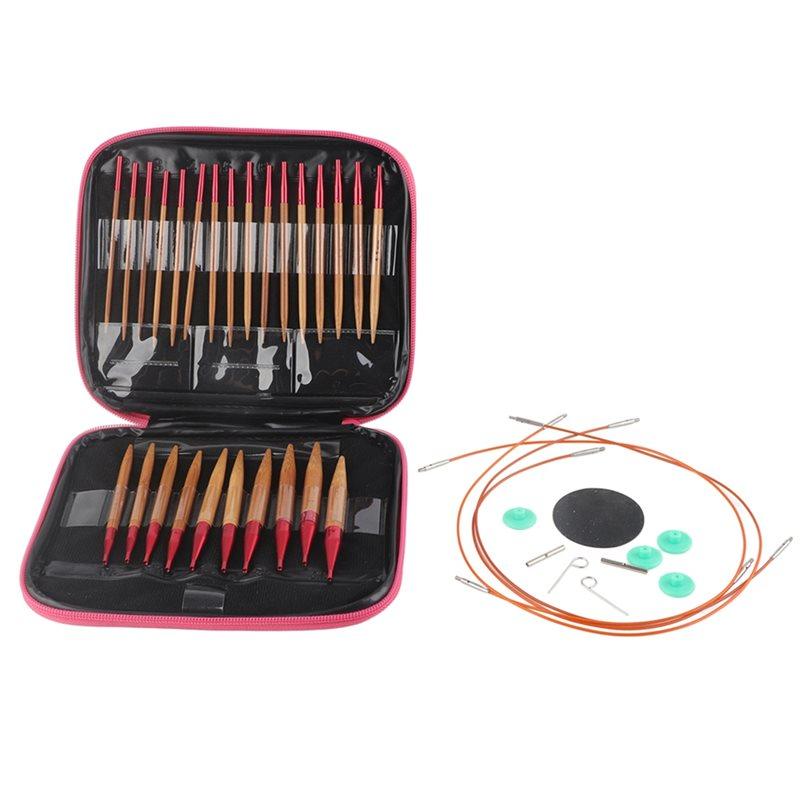 ABBP-Interchangeable Knitting Needles Interchangeable Carbonized Bamboo Circular Knitting Needles Ring