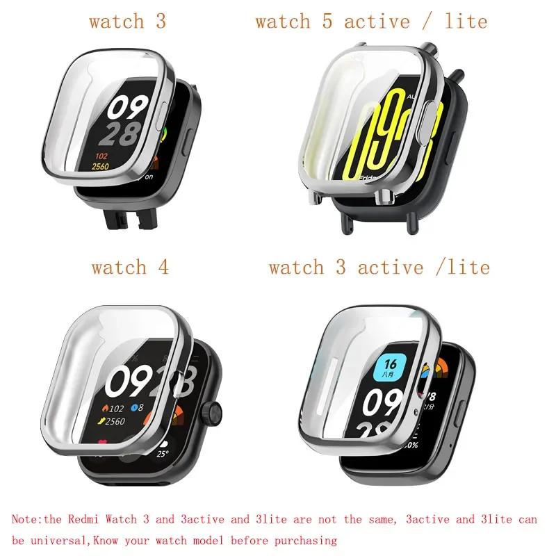 Full Cover For Redmi Watch 3/5 Active 3/5 Lite SmartWatch TPU Screen Protector Case Protective Shell for Xiaomi Redmi Watch 4 3