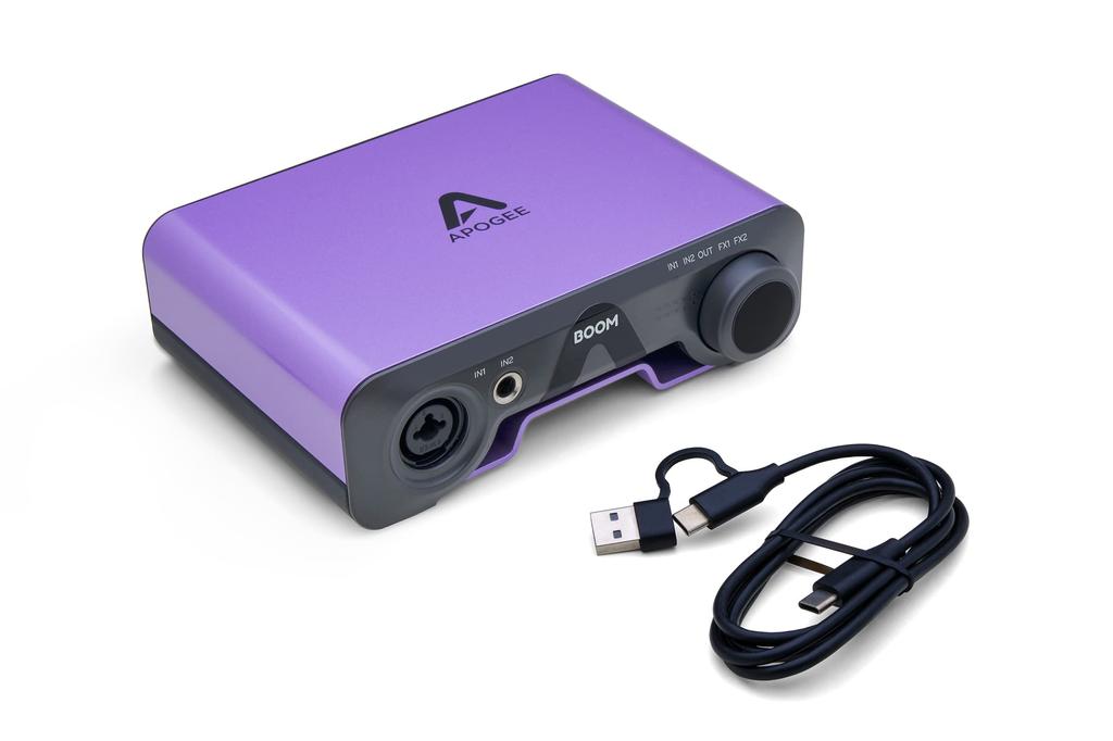 Apogee USB Audio Interface 2 In 3 Out 0 Ohm Compatible with Mac Windows Equipped with Hardware DSP Compatible with USB Perfect for Dynamic Microphone