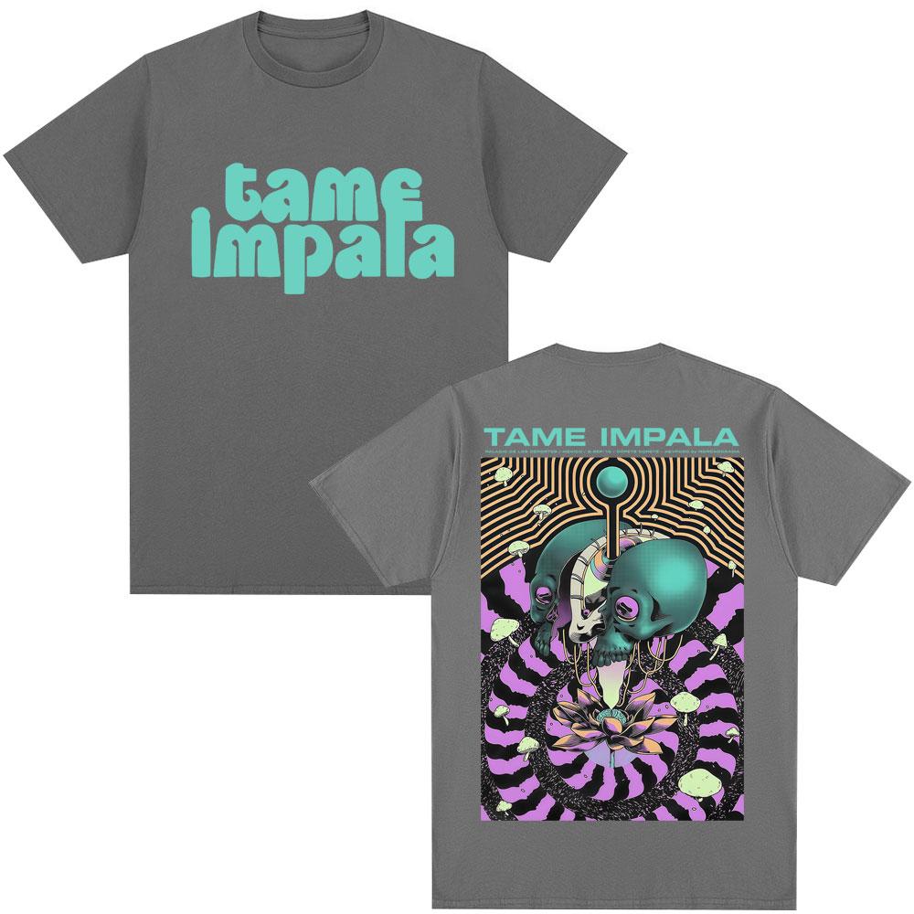 Vintage Rock Band Tame Impala T-shirt Men Women Harajuku Fashion Gothic T-shirts Oversized Casual Cotton T Shirt Male Streetwear