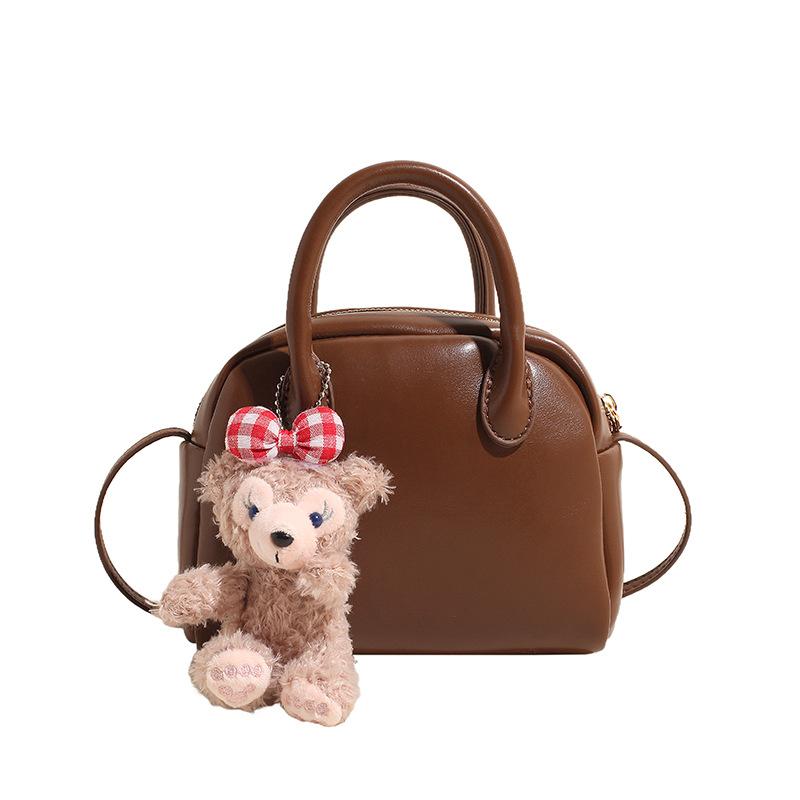 

Fashion Small Bag Women s 2025 New Portable Fashion Bag Crossbody Shoulder Bag Foreign Bridal Bag Small Bag No pendant коричневий