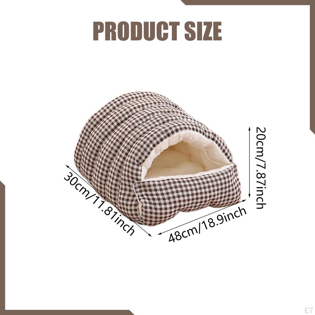 Cat House Dog Bed with Cushion Self Warming Nest Kennel Warm Soft Nest, for Puppy Small