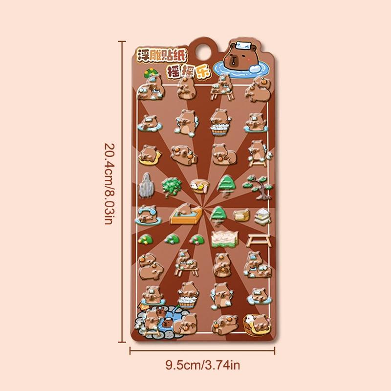 Kapibala 3Dtransparent Jelly Sticker Decorative Stickers Children'S Phone Casesdiy Toys