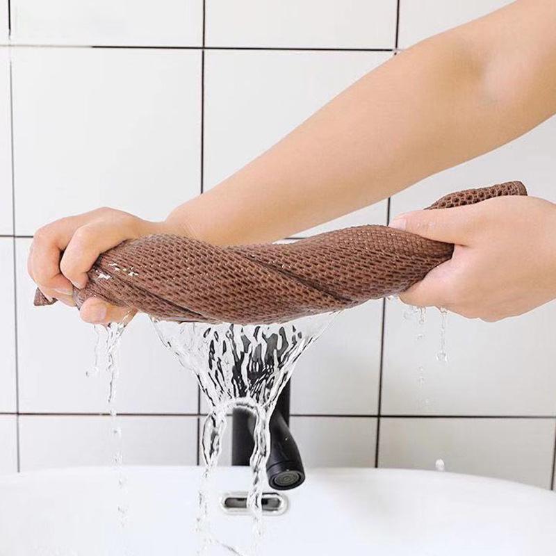 Pure Cotton Honeycomb Waffle Towel - Absorbent Thick Washcloth & Children's Handkerchief