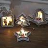 Glowing Wooden Christmas Tree Ornament Gift