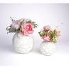Metal Ball Vase for Home Decor|Round Flower Pot for Bedroom Living Room Office Wedding Birthday Anniversary Festival | Off-White