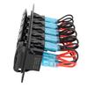 5 Gang Rocker Switch Panel 12V‑24V Dual USB Charger LED Voltage Display ON Off Switch for Truck RV Yacht