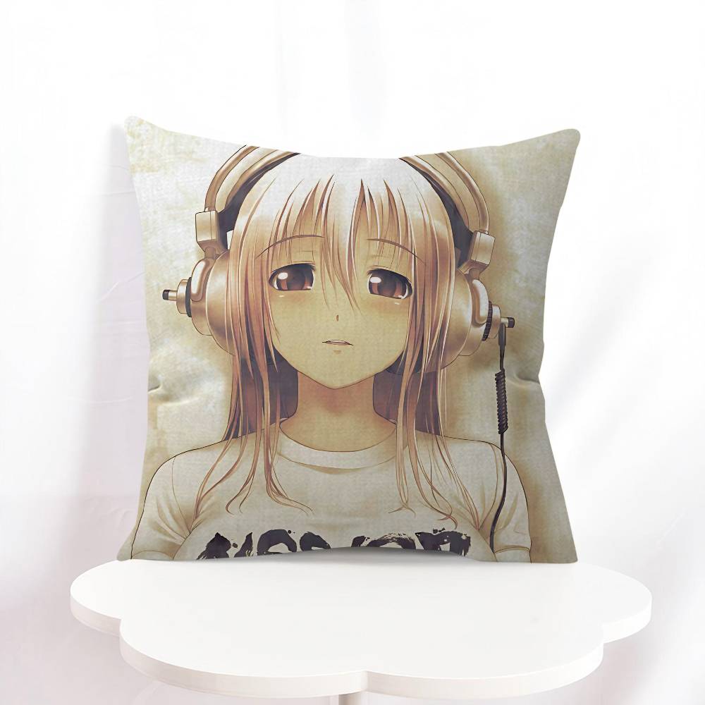 S-Super S-Sonico Pillow Gift Home Office Decoration Pillow Bedroom Sofa Car Cushion CoverPillow Case