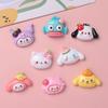 10 Pcs New Kawaii Cartoon Kitten, Puppy, Rabbit Resin Flat Back Scrapbook Figurine Diy Bow Decor Accessories Crafts A9