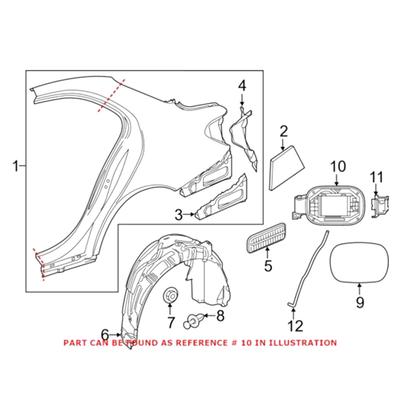 Sestava krytu palivové nádrže pro Mercedes Benz C Class W205 2013-2016 2056303204 A2056303204
