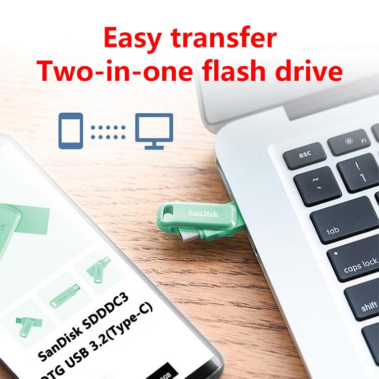 SanDisk 128GB otg usb type c Flash Drive 64GB 256GB 512GB Ultra Dual GO OTG Pen Drive original sandisk usb Memory Stick U Disk for Type C phone Laptop