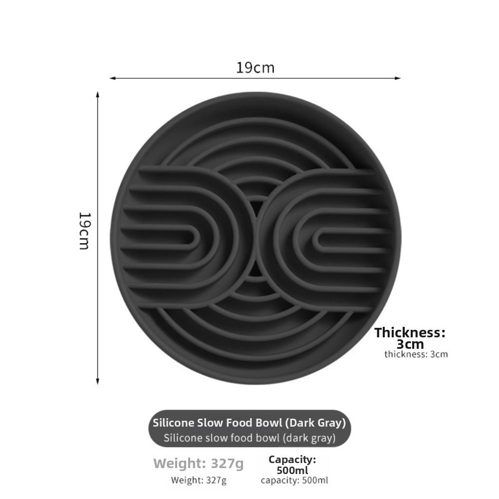 Silicone Slow Feeder Anti-Choking Anti-Gulping Pet Slow Feeder Bowl Non-Slip Eco-Friendly Slower Food Feeding Dishes