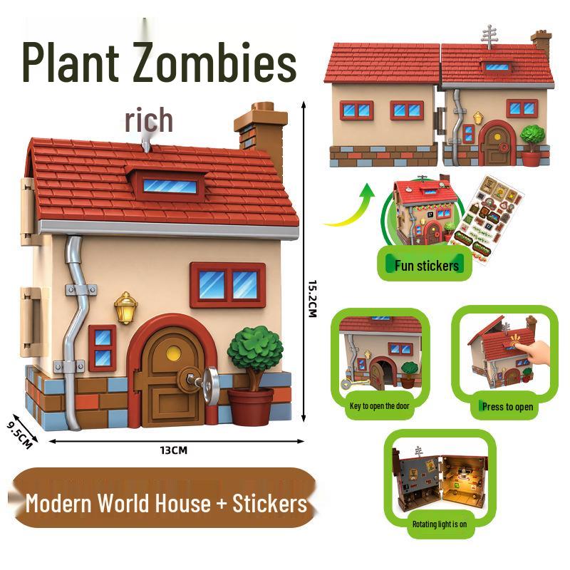 Plants vs. Zombies Toy Set: Bewitching Mushroom, Fish Hook, Grassland Mine, Flaming Tree, Poison Pea