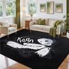 Korn Design Crystal Velvet Rug Soft Decorative Mat for Bedroom Entrance