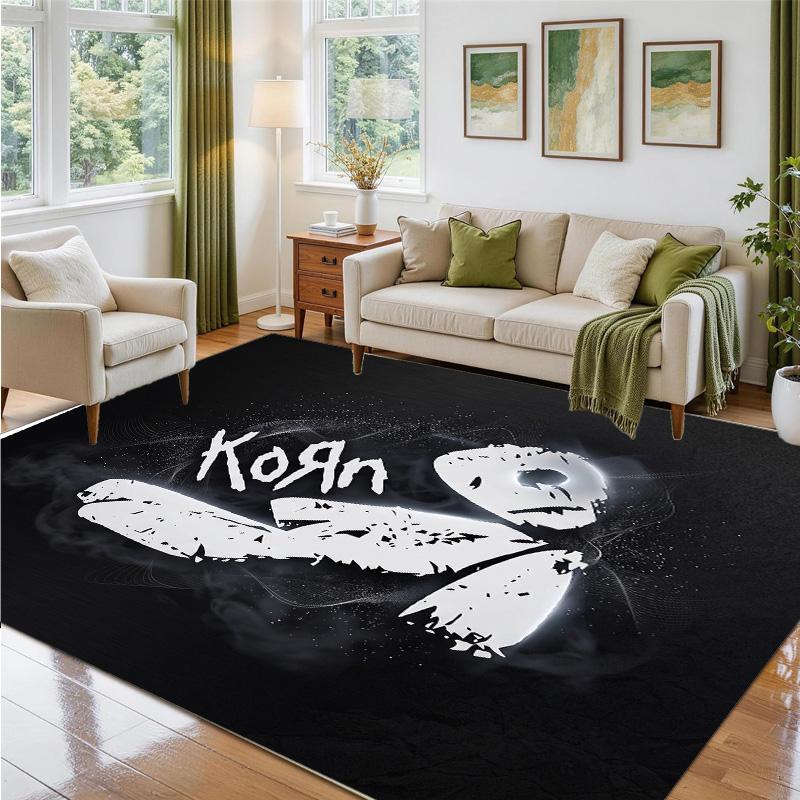 Korn Design Crystal Velvet Rug Soft Decorative Mat for Bedroom Entrance