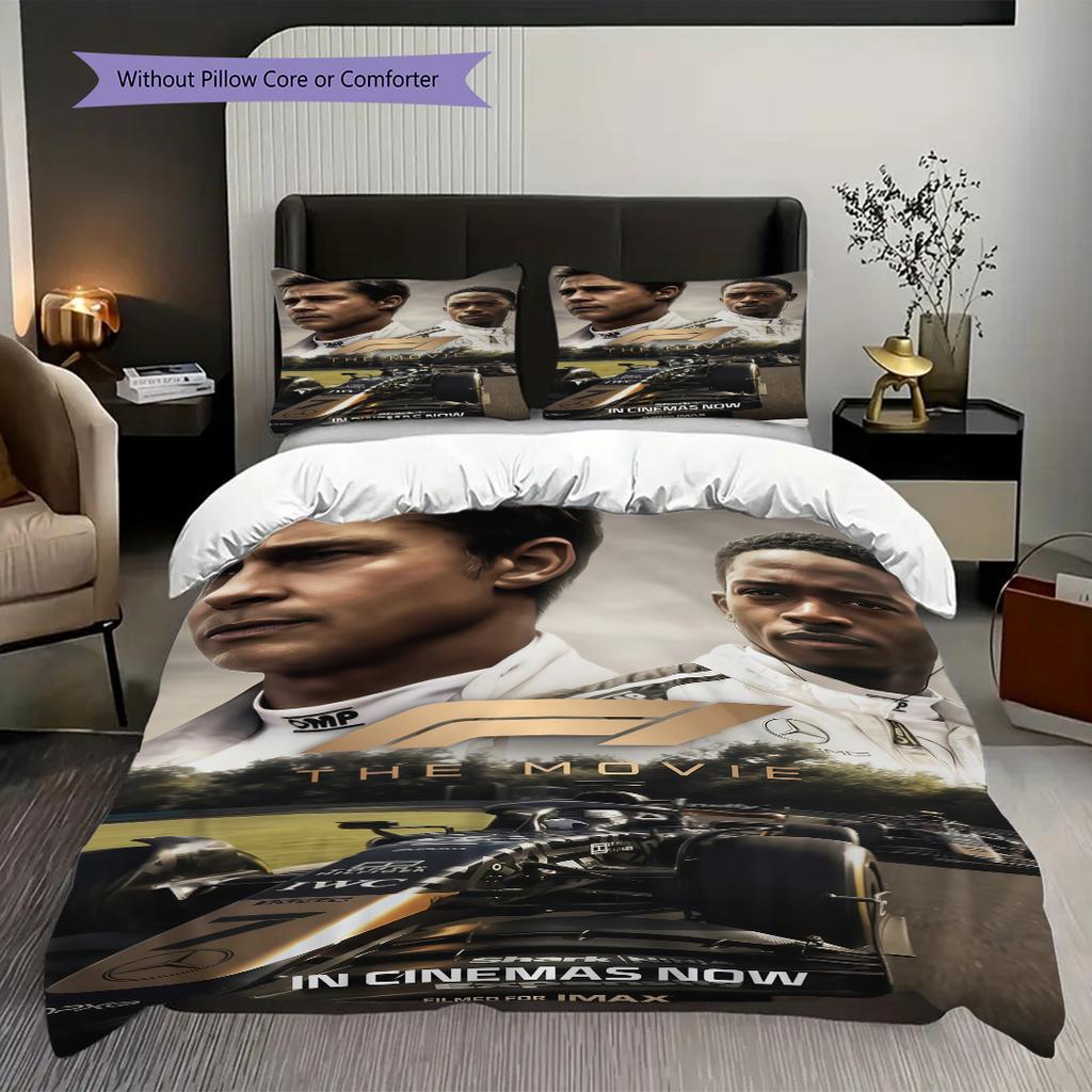 Formula 1 Movie Threepiece Set 1 Duvet Cover 2 Pillowcase Without Core Soft And Comfortable Duvet Cover And Pillowcase