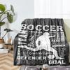 Soccer Theme Printed Blanket - Perfect for Couch, Bed, Travel & Outdoor Use | Machine Washable, Cozy & Durable.
