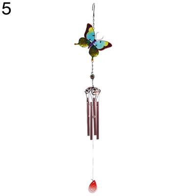 Campanella a vento in ferro, farfalla, libellula, diamante dipinto, pendente in metallo verniciato
