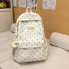 Large Capacity Polka Dot Backpack Dual-Shoulder School Bags Travel Backpack  Students