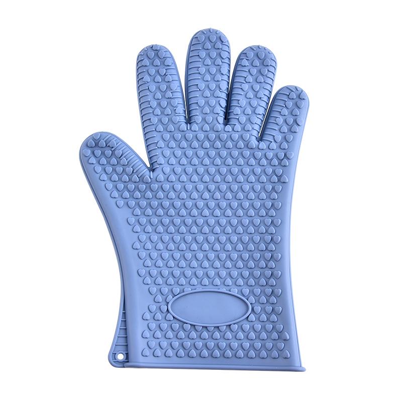Silicone Non-Slip Heat Resistant Oven Gloves - Anti-Scalding, Ideal for Baking and Microwaves.