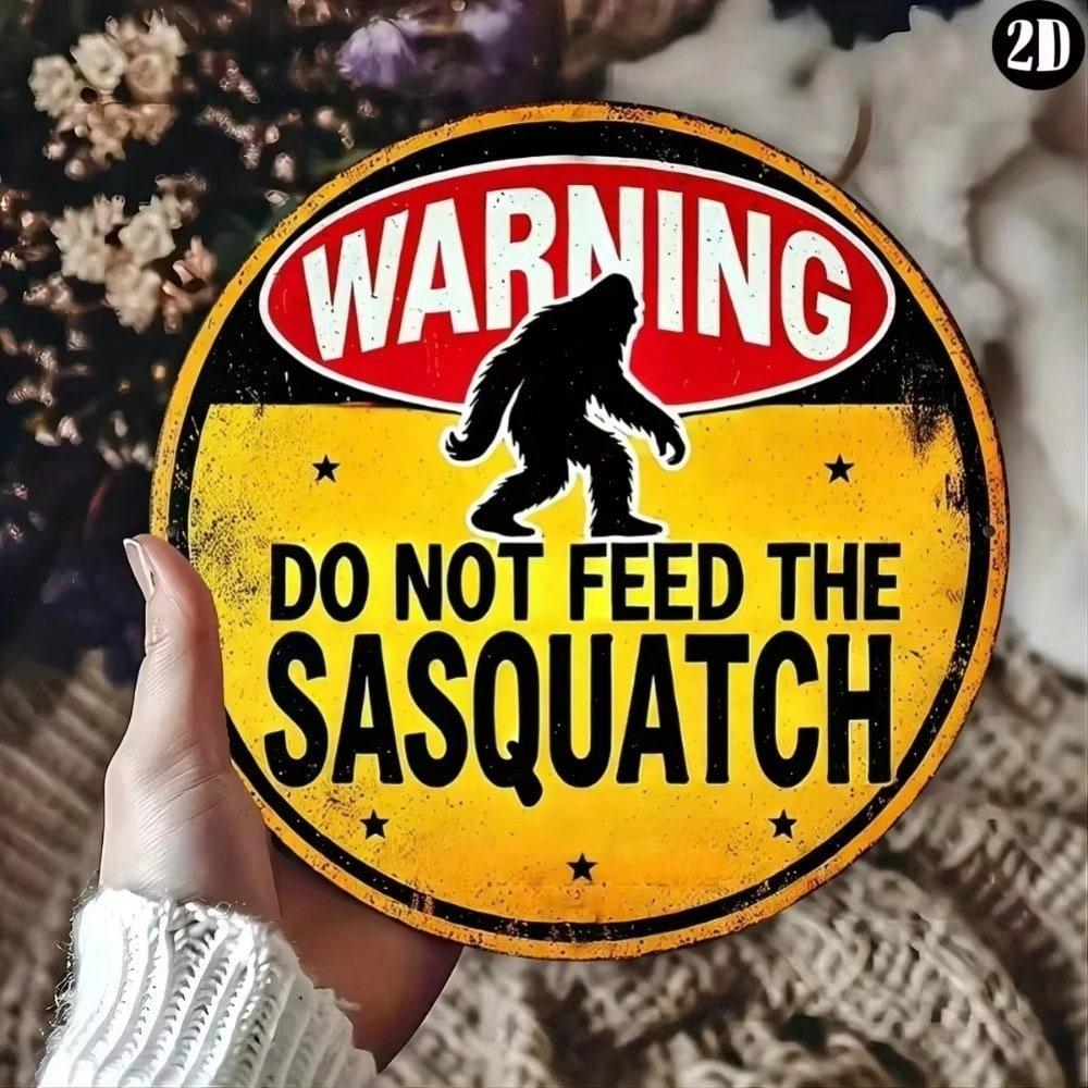 Vintage Bigfoot Funny Metal Sign Durable Home Bar Wall Decor