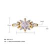 Bague Diamant Carré Incrusté Luxe Léger Tempérament Personnalité Bague de Fiançailles Bague de Queue