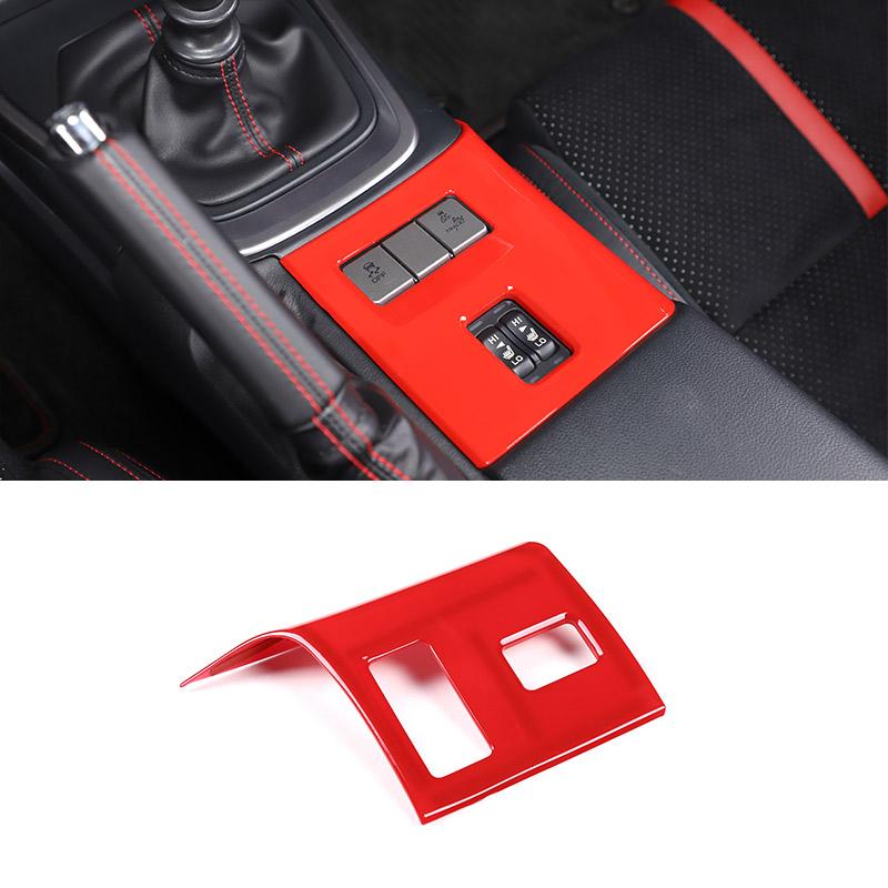 Real Carbon Fiber For Toyota 86  For Subaru BRZ + Car Seat Heating Button Frame Decorative Sticker Interior Accessories