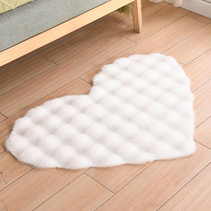 Carpet Soft Plush Bedroom Heart Bedside Mat Rug Sofa Cushion Indoor Rugs Seat Cushion Carpet for Living Room Dropship