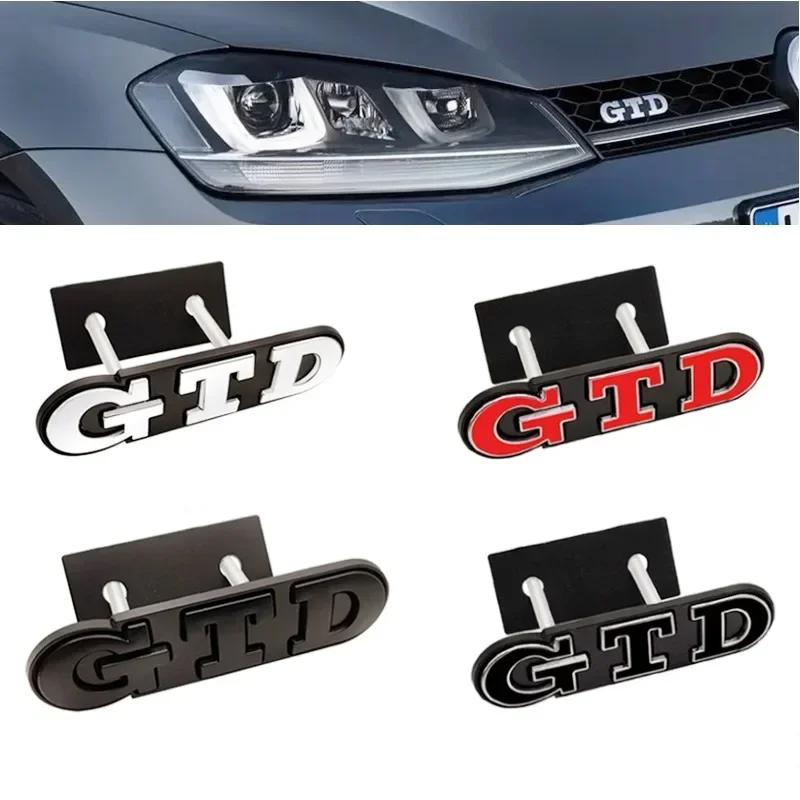 3D Metal Front Grille GTD Logo Emblem Rear Trunk Badge Stickers For apply toVolkswagen VW Golf 2 4 5 6 7 R MK2 MK3 MK4 Car Acces