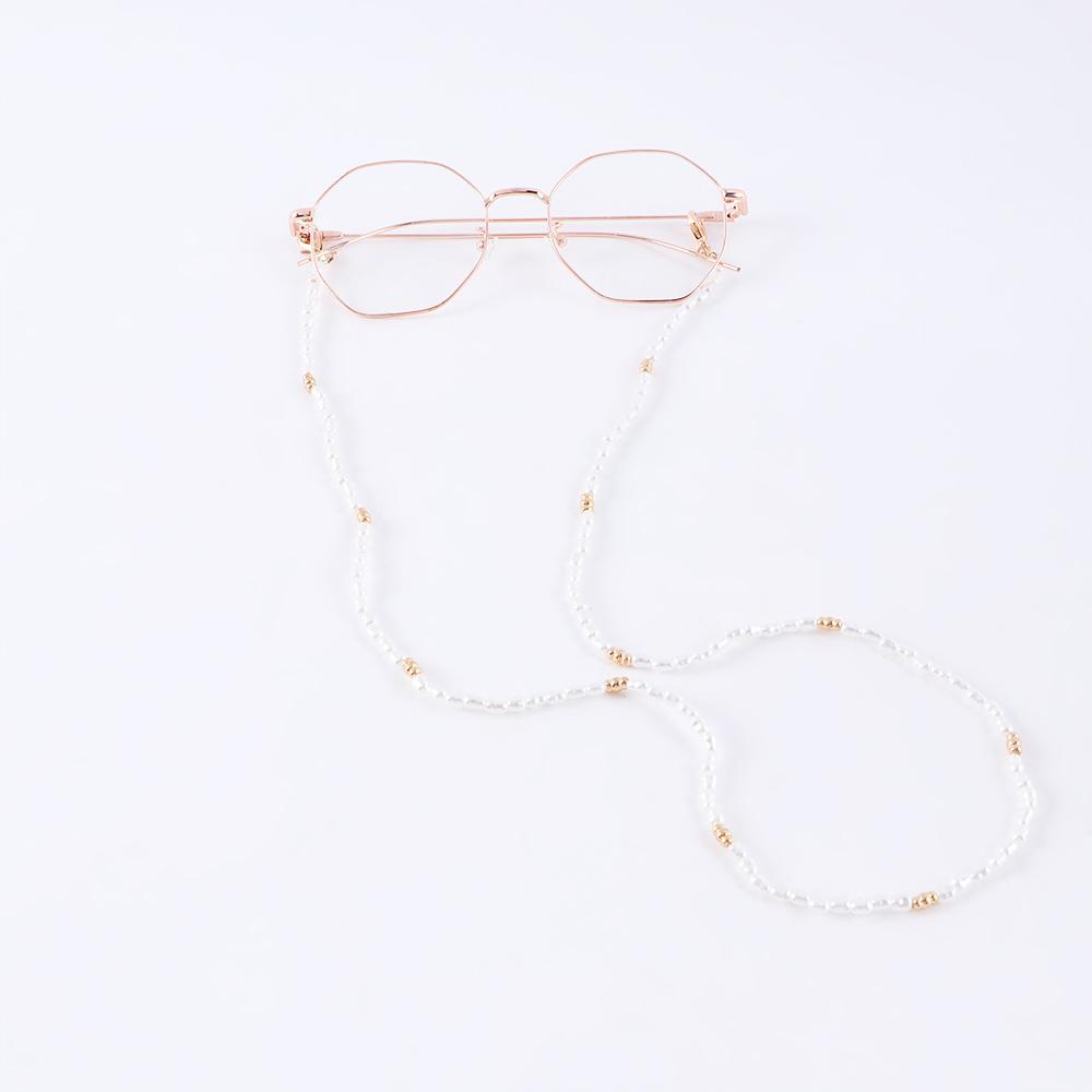 Men Eyewear Jewelry Anti-lost Glasses Clips Reading Glasses Chain Face Mask Necklace Pearl Chain