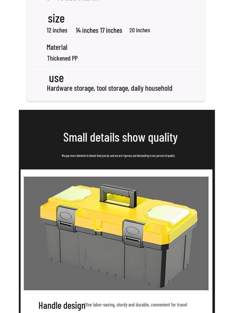 Multifunkční ruční box na nářadí: Velké domácí a průmyslové skladování pro hardware a nářadí